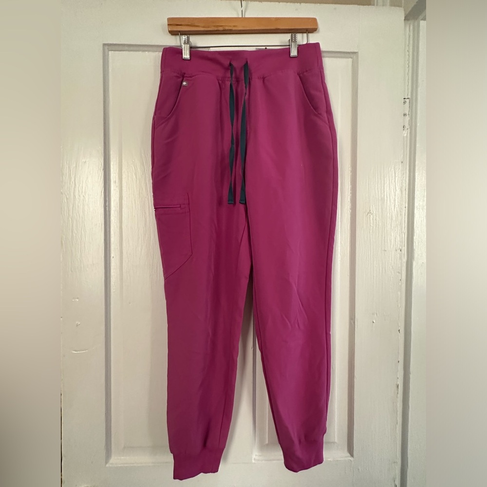 FIGS • “Bright Fuschia” Zamora Joggers • HIGH WAISTED